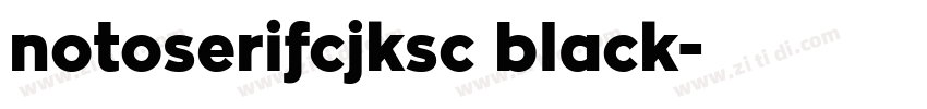 notoserifcjksc black字体转换
